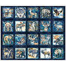 Mountain Splendor - Lodge Animal Picture Patches 35 1/2"x 42 1/2 - Navy - Panel