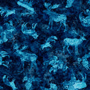 Mountain Splendor - Animal Silhouettes - Navy - Yardage