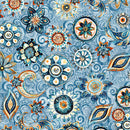 Mountain Splendor - Floral & Paisley - Blue - Yardage