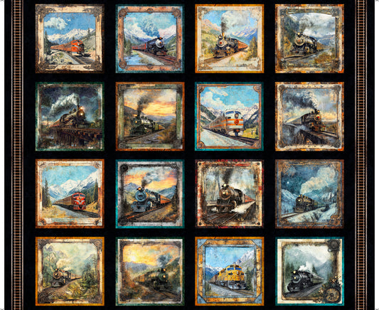 Steam & Steel - Train Picture Patches 36" - Black - Panel