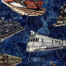 Steam & Steel - Trains- Navy - Yardage