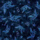 1776 - Tonal American Eagle - DK Blue - Yardage
