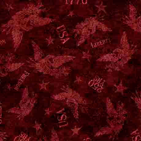 1776 - Tonal American Eagle - Garnet - Yardage