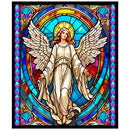 Guardian Angel - Stained Glass Angel 45" X 44" - Multi - Panel