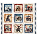 Stars, Stripes & Steel - Motorcycles Picture Patches 36"x43" - Panel