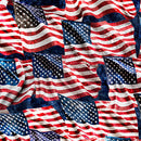 Stars, Stripes & Steel - Waving American Flag - Navy - Yardage