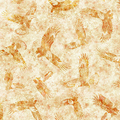 Stars, Stripes & Steel - American Eagle Tonal - Gold - Yardage