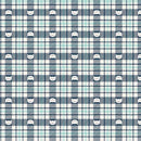 Curious Kittycats - Cat Check - Blue - Yardage