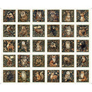 Cedar & Sage - Animal Picture Patches 36 1/2"x 42" - Oatmeal - Panel