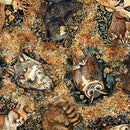 Cedar & Sage - Animal Toss - Cedar - Yardage