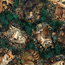 Cedar & Sage - Animal Toss - Midnight - Yardage