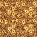 Cedar & Sage - Packed Floral - Gold - Yardage