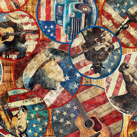American Country - American Country Vignettes - Rust - Yardage