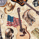 American Country - Guitars - Tan - Yardage