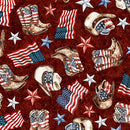 American Country - American Cowboy - Brick - Yardage