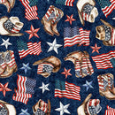 American Country - American Cowboy - Navy - Yardage