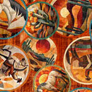Canyonlands - Horse Medallions - Rust - Yardage
