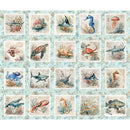 Nauticus - Sea Creatures Picture Patches 36" 1/2 X 43" - Light Blue - Panel