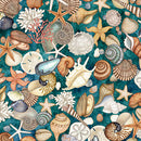 Nauticus - Shells - Teal - Yardage