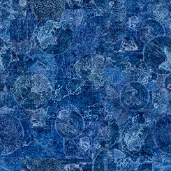 Nauticus - Map Tonal - Navy - Yardage
