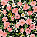 Flora & the Fox - Floral - Black - Yardage