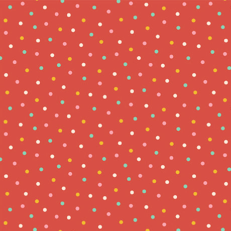Flora & the Fox - Dot - Red - Yardage