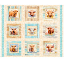 Udderly Adorable - Highland Cow Picture Patches 43 1/2"x 37" - Panel