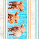 Udderly Adorable - Cow & Floral Border Stripe - Multi - Yardage