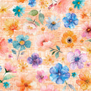 Udderly Adorable - Flower Toss - Salmon - Yardage