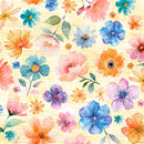 Udderly Adorable - Flower Toss - Cream - Yardage