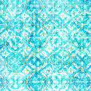 Udderly Adorable - Geo Stripe - Turquoise - Yardage