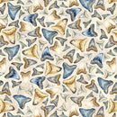 Into the Deep - Shark Teeth - Tan - Yardage