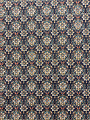 Bookworm - Flower Geo - Black - Yardage
