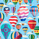 Balloonfest - Hot Air Balloons - Blue - Yardage