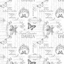 Dahlia Botanica -  Ephemera - White - Yardage
