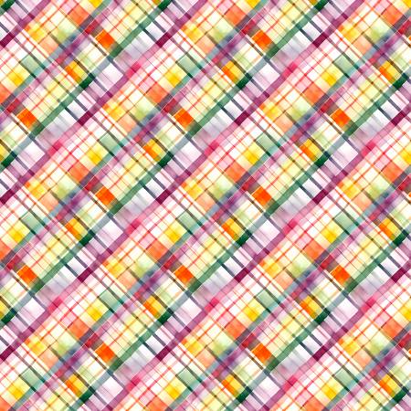 Dahlia Botanica - Diagonal Plaid - Multi - Yardage