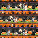 Spooky Tails - Repeating Stripe - Multi - Yardage