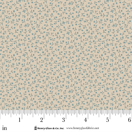 Simple Charming 3501-37 Taupe Blue Fabric