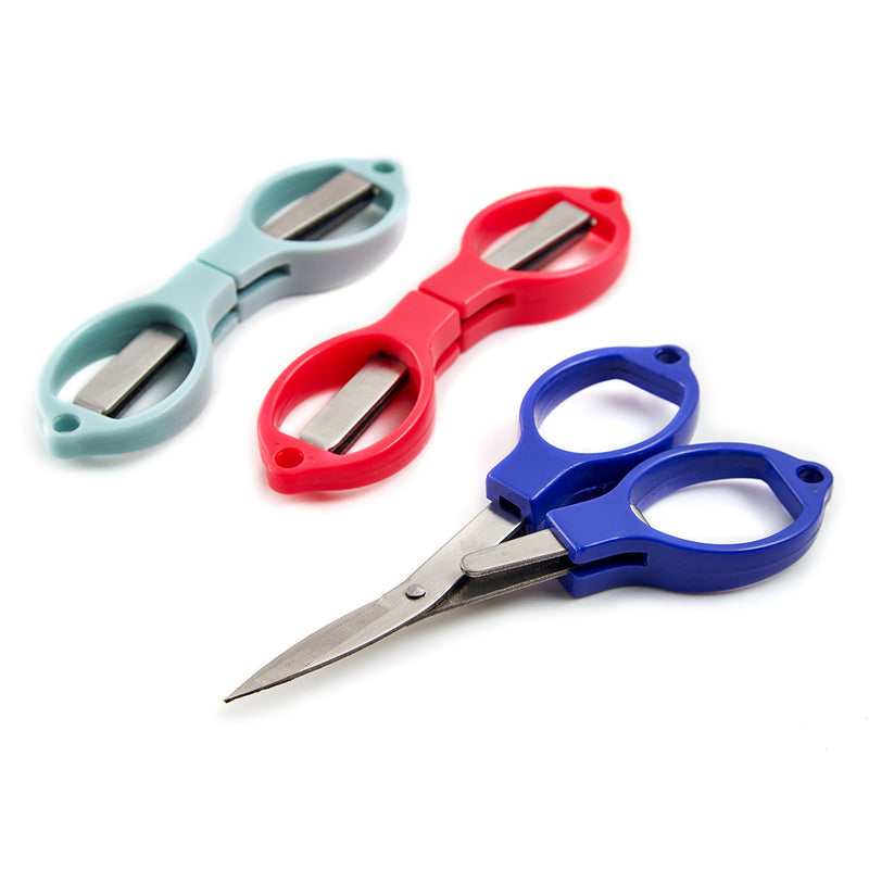 Sew Aid Compact Folding Scissors Purple, Teal or Pink