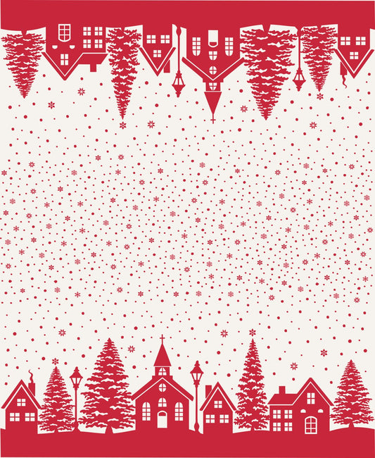 Buon Natale Christmas - Snowflake Pomegranate- Fabric