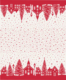 Buon Natale Christmas Snowflake Pomegranate Fabric