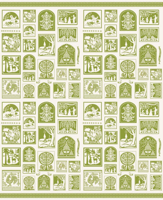 Buon Natale Christmas - Snowflake/Pine - Fabric