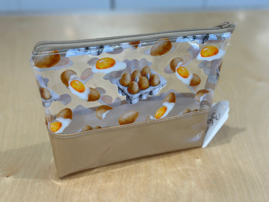 Clear Vinyl Bag #362 - Eggs with Taupe Base