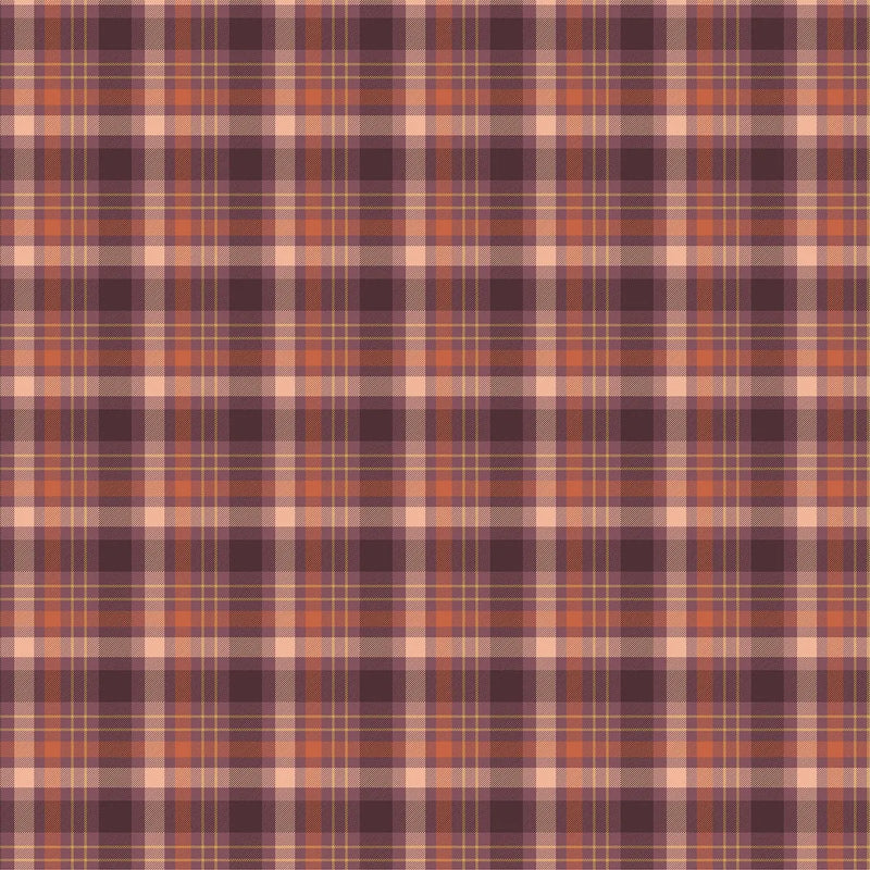 Fall In Love With Fall Cozy Plaid Purple Fabric