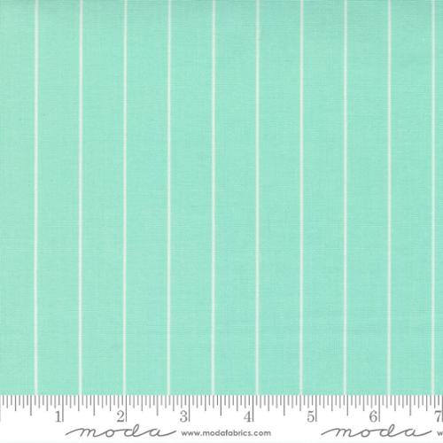 Merry Little Christmas Aqua Holiday Stripe Fabric