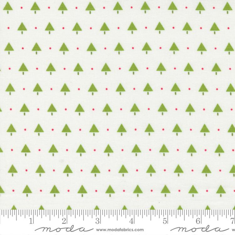 Merry Little Christmas Cream Trees Fabric