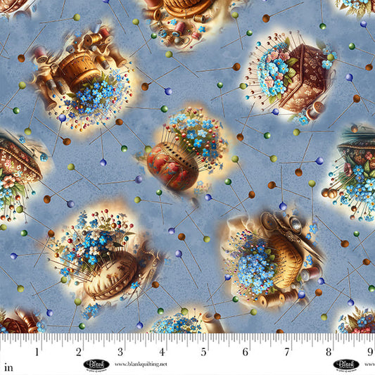 Forget Me Not - Pin Cushions - Slate - Yardage