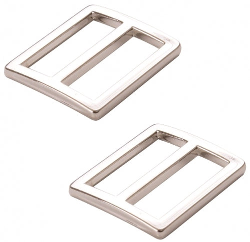 1" Flat Widemouth Rectangle Ring Nickel 2pc