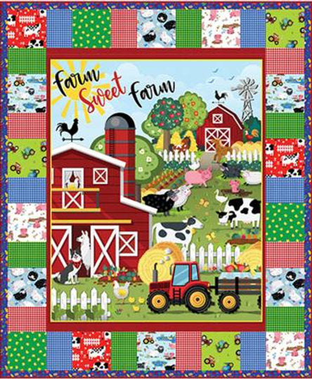Bernartex Farm Sweet Farm Quilt Kit 48" x 58"