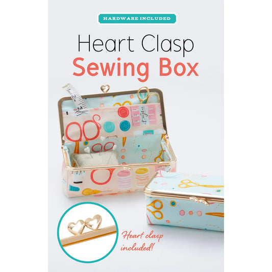 Heart Clasp Sewing Box Kit (hardware included) - Pattern